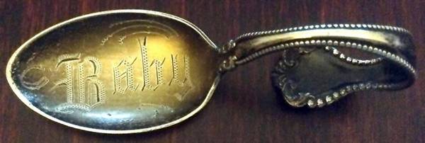 Raleigh (Sterling, 1900) Curved Handle Baby Spoon