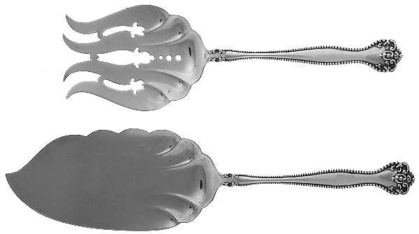 Raleigh (Sterling, 1900) Solid 2-Piece Small Fish Serving Set