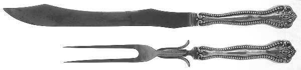 Raleigh (Sterling, 1900) Large 2-Piece Roast Carving Set w/Stainless Blade