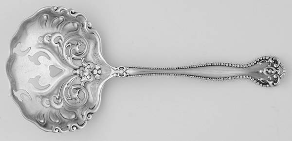 Raleigh (Sterling, 1900) Solid Bon Bon Spoon with Pierced Bowl