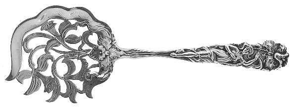 Raphael (Sterling, 1902) Small Cucumber-Tomato Server w/Saw Edge