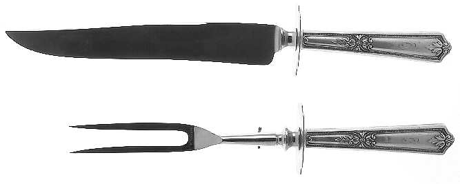 Regent (Sterling, 1931, No Monograms) Small Stainless Blade 2-Piece Steak Carving Set