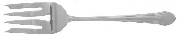 Romantique (Sterling, 1933, No Monograms) Small Solid Cold Meat Serving Fork
