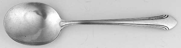Romantique (Sterling, 1933, No Monograms) Round Bowl Soup Spoon (Gumbo)