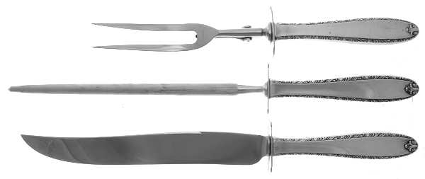 Southern Charm (Sterling, 1947) (3 Pc)Carving Set-Lg Stnbl/Roast w/Sterling Guard