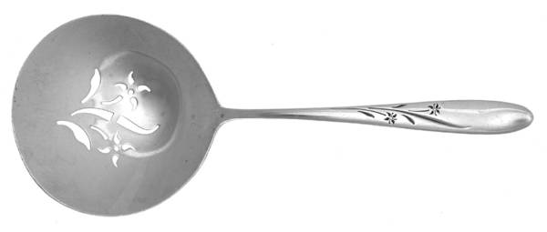 Star Blossom (Sterling, 1959) Solid Bon Bon Spoon with Pierced Bowl