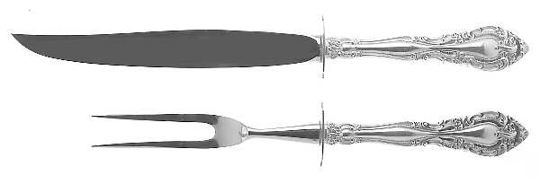 Vivaldi (Sterling, 1966) Small Stainless Blade 2-Piece Steak Carving Set