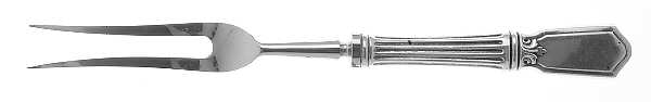 Winchester (Sterling, 1917, No Monograms) Small Steak Carving Fork with Stainless Prongs