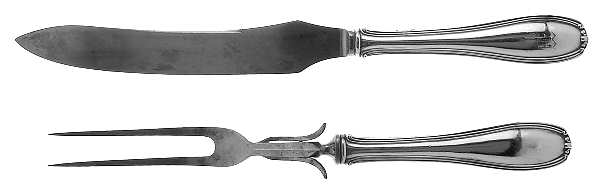 William Penn (Sterling, 1907) Large 2-Piece Roast Carving Set w/Stainless Blade