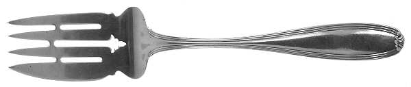 William Penn (Sterling, 1907) Medium Solid Cold Meat Serving Fork