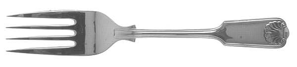 Fiddle Thread & Shell (Silverplate) Individual Salad Fork