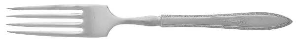 Lady Washington (Silverplate, 1925) Indented Solid Handled Fork by Associated Silver