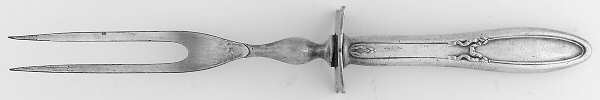 Panama (Silverplate, 1915) Small Steak Carving Fork with Stainless Prongs