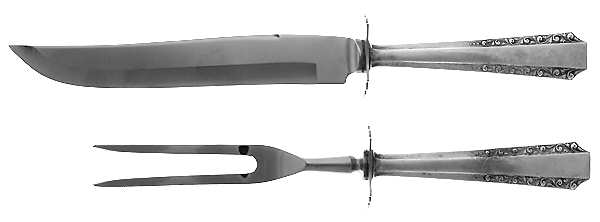 American Colonial (Sterling, 1949) Small Stainless Blade 2-Piece Steak Carving Set