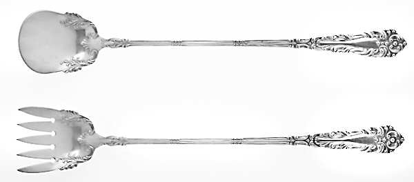 Athene (Sterling, 1913) Large Handle 2-Piece Sardine Serving Set