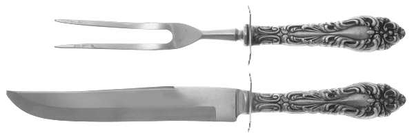 Athene (Sterling, 1913) Small Stainless Blade 2-Piece Steak Carving Set