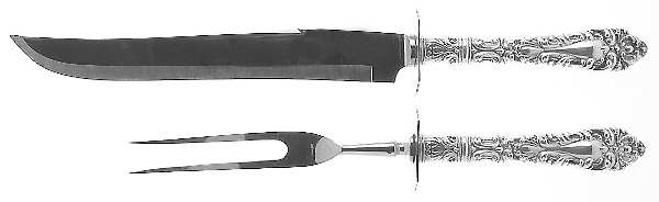 Athene (Sterling, 1913) Large 2-Piece Roast Carving Set w/Stainless Blade