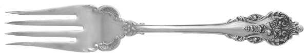 Donatello (Sterling, 1912, No Monograms) Medium Solid Cold Meat Serving Fork