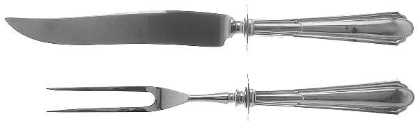 Duncan Phyfe (Sterling, 1935) Small Stainless Blade 2-Piece Steak Carving Set