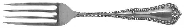 Georgian Bead (Sterling, 1948) Fork
