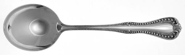 Georgian Bead (Sterling, 1948) Round Bowl Soup Spoon (Cream Soup)