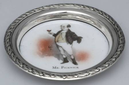 Sterling Hollowware China Coaster with Sterling Rim
