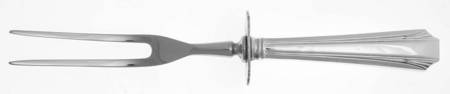 Queen Mary (Sterling, 1938, No Monograms) Small Steak Carving Fork with Stainless Prongs