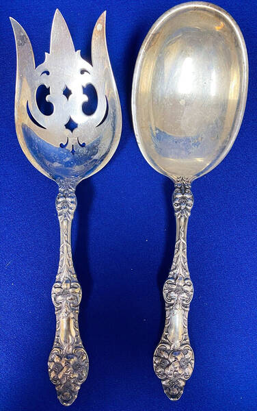 Orange Blossom Old(Sterling, No Monos, No Flr Bowl) Solid 2-Piece Vegetable Serving Set