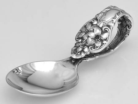 Orange Blossom Old(Sterling, No Monos, No Flr Bowl) Curved Handle Baby Spoon