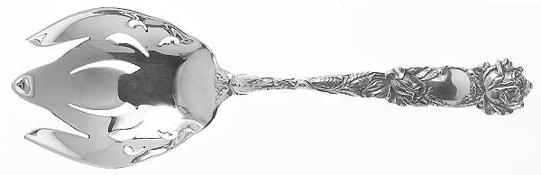 Bridal Rose (Sterling, Newer) Solid Salad Serving Fork