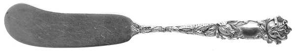 Bridal Rose (Sterling, Newer) Flat Handle Butter Spreader