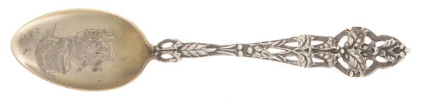ALS5 (STERLING) Bright Cut Five O'Clock Teaspoon