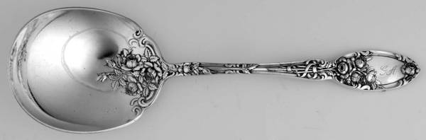 Brides Bouquet (Silverplate, 1908, Monograms) Large Solid Berry/Casserole Spoon