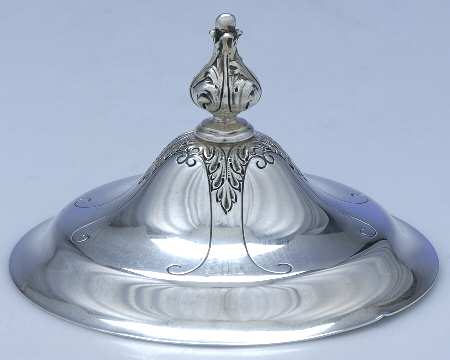Della Robbia (Sterling, Hollowware, Floral, Lines) Lid for Sugar Bowl