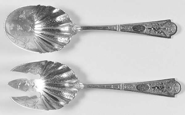 Cupid (Sterling) 2-Piece Salad Set, Bright Cut Solid Piece
