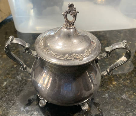 French Scroll (Silverplate, Hollowware) Sugar Bowl & Lid