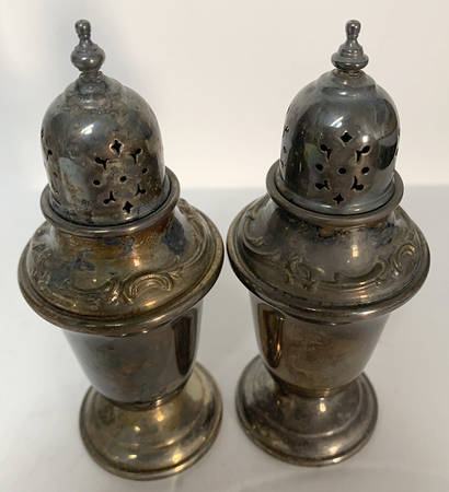 French Scroll (Silverplate, Hollowware) Salt and Pepper Set