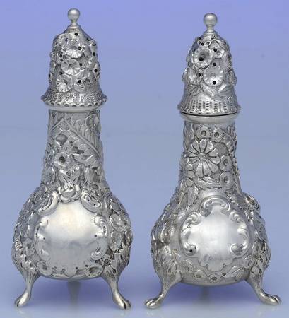 Repousse (Sterling, Hollowware) Salt & Pepper Set