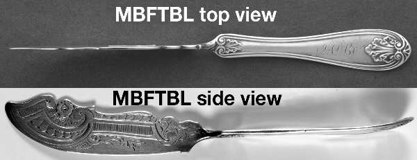 Leaf-Shell (Coin) Large Flat Twist Hdl Master Butter Knife BrightCut