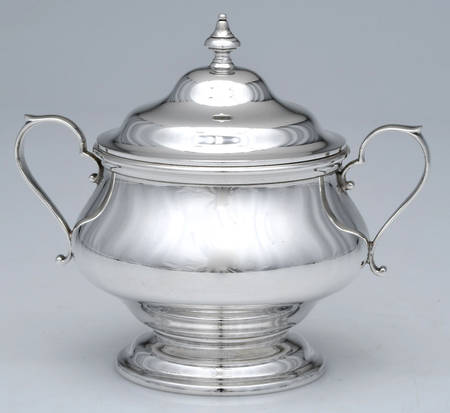 Georgian (Sterling, Hollowware) Sugar Bowl & Lid