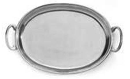 Peltro (Pewter, Hollowware) 17" Oval Handled Tray