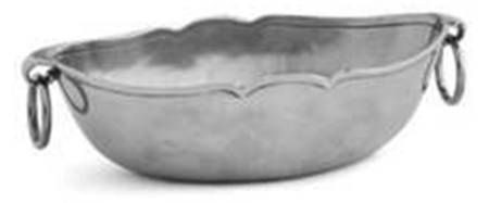 Peltro (Pewter, Hollowware) 9" Oval Handled Bowl