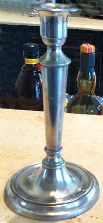 Peltro (Pewter, Hollowware) Taper Candleholder