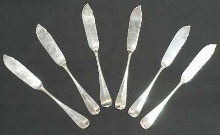 AKT6 (Silverplate) (Set of 6) Individual Solid Fish Knives