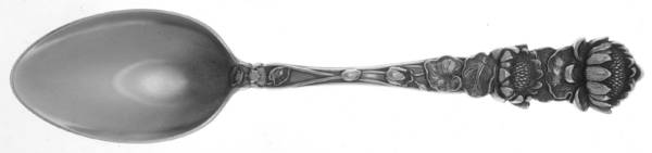 Water Lily (Sterling) Monogram Five O'Clock Teaspoon