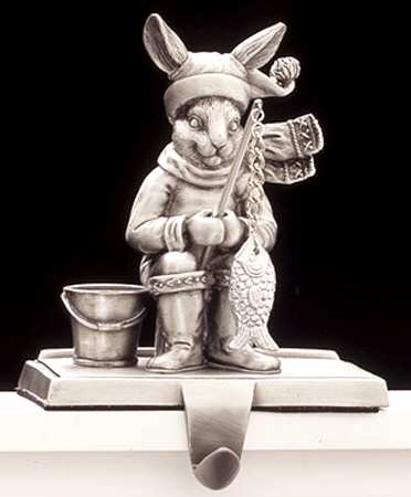 Bunnies (Aluminum, Hollowware) Stocking Holder-Figurine