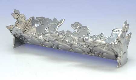 Bunnies (Aluminum, Hollowware) Cracker Dish