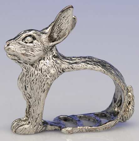 Bunnies (Aluminum, Hollowware) Napkin Ring