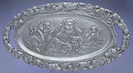 Bunnies (Aluminum, Hollowware) 23" Oval Serving Platter