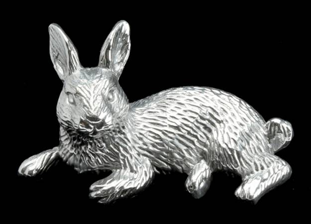 Bunnies (Aluminum, Hollowware) Figurine Paperweight
